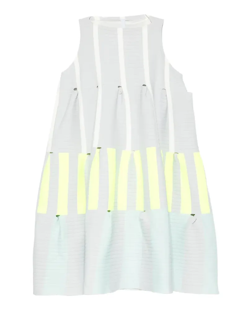 CFCL Gestreiftes Kleid mit Falten - Grau Grau