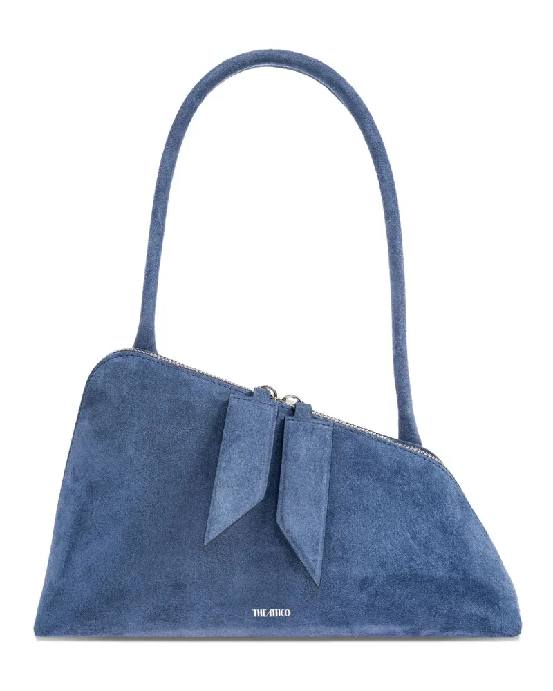 ATTICO Sunrise zip suede tote bag - Blau Blau