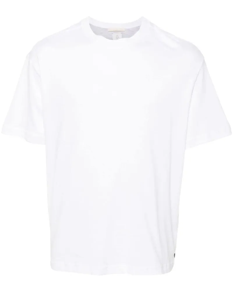 Eleventy T-Shirt mit Logo-Print - Weiß Weiß