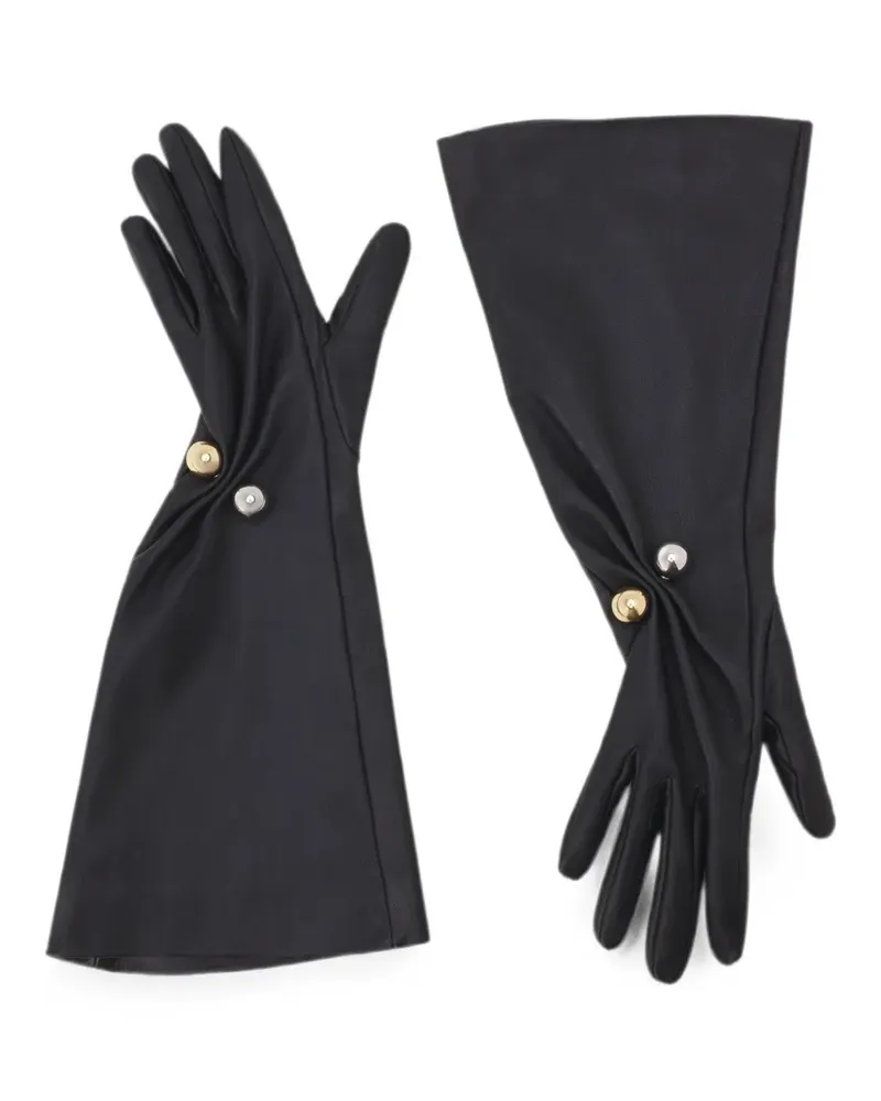 Lanvin Handschuhe mit Perlen - Schwarz Schwarz