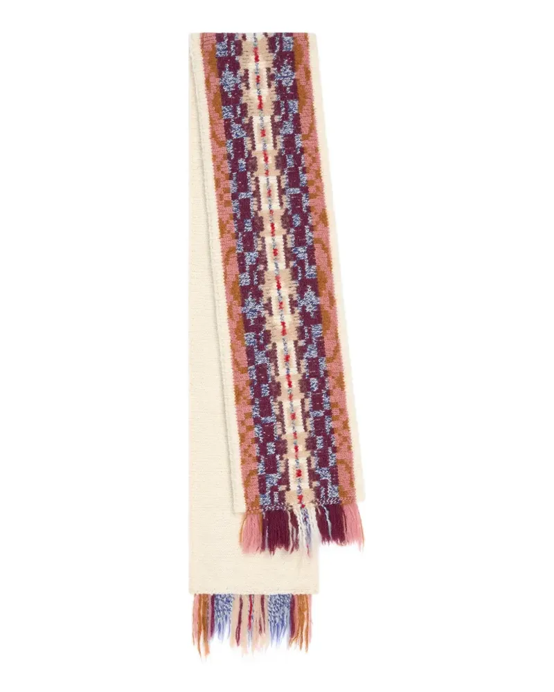 Dries van Noten Schal mit Jacquardmuster - Nude Nude