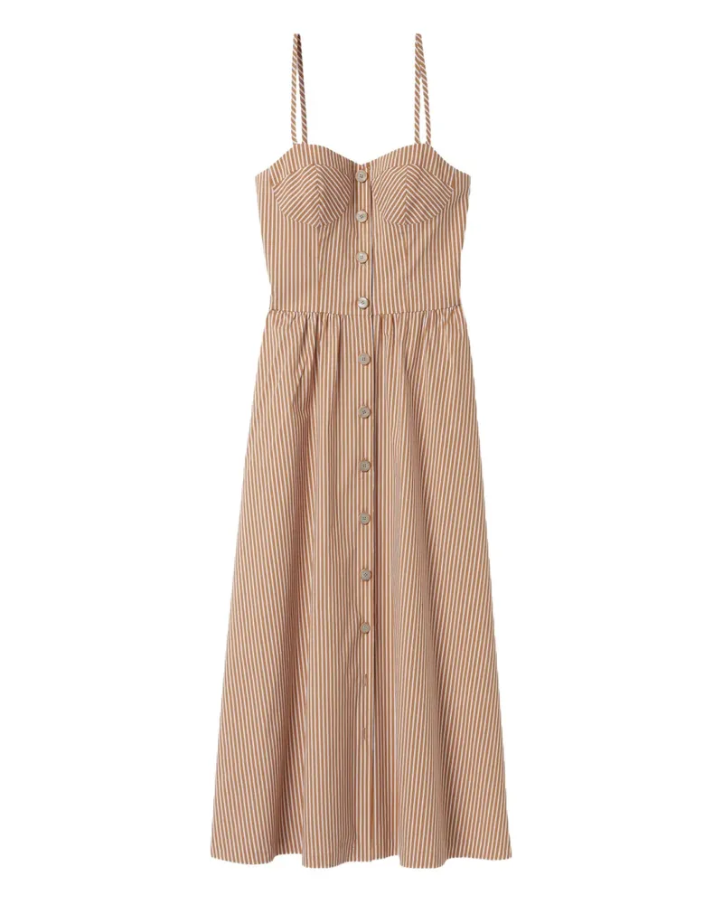 Claudie Pierlot Gestreiftes Kleid - Nude Nude