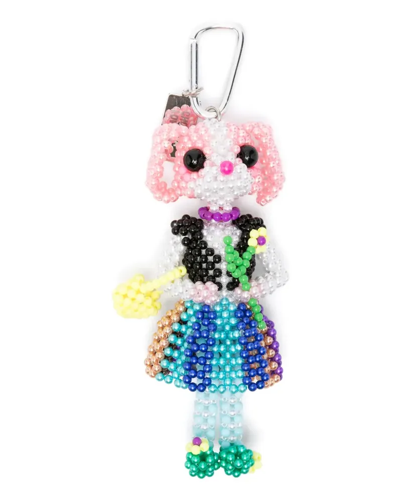 CHOPOVA LOWENA Bunny Shepherdess figure keyring - Rosa Rosa