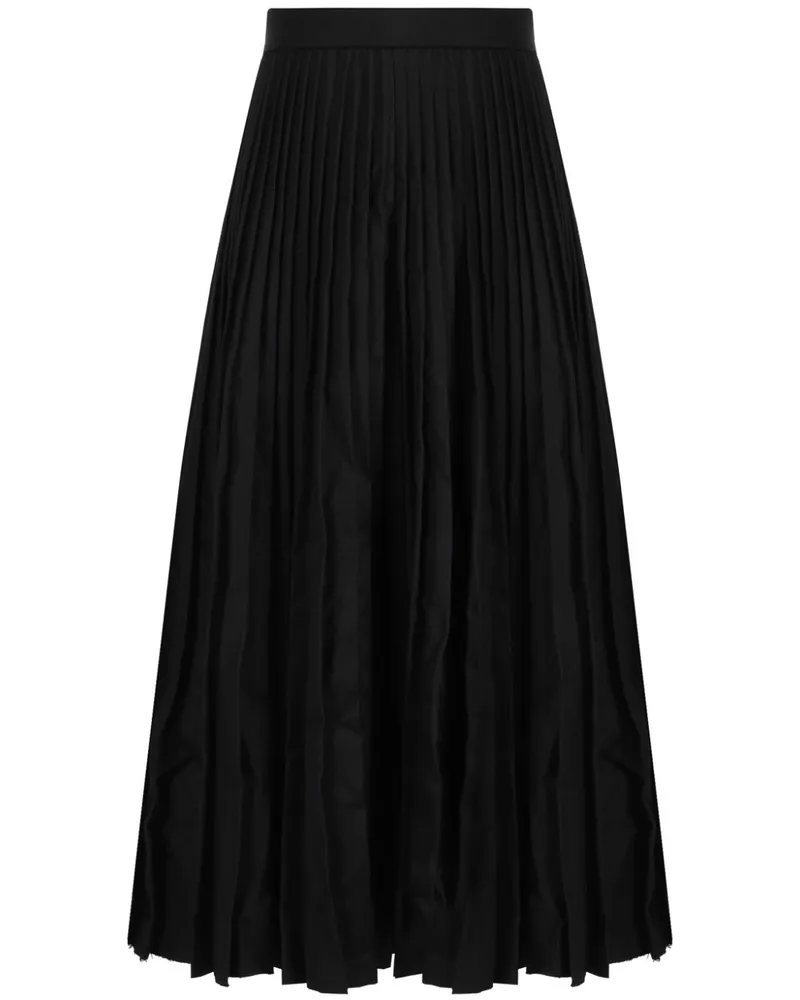 Balenciaga Faltenrock in Knitteroptik - Schwarz Schwarz