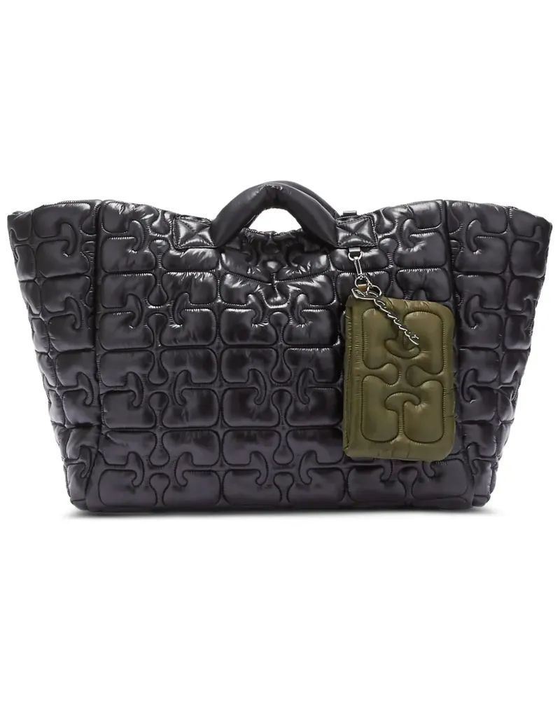 Ganni Gesteppte Handtasche - Schwarz Schwarz