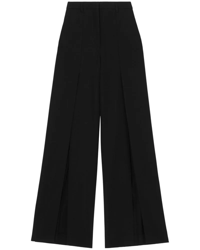 Burberry Hose mit weitem Bein - Schwarz Schwarz