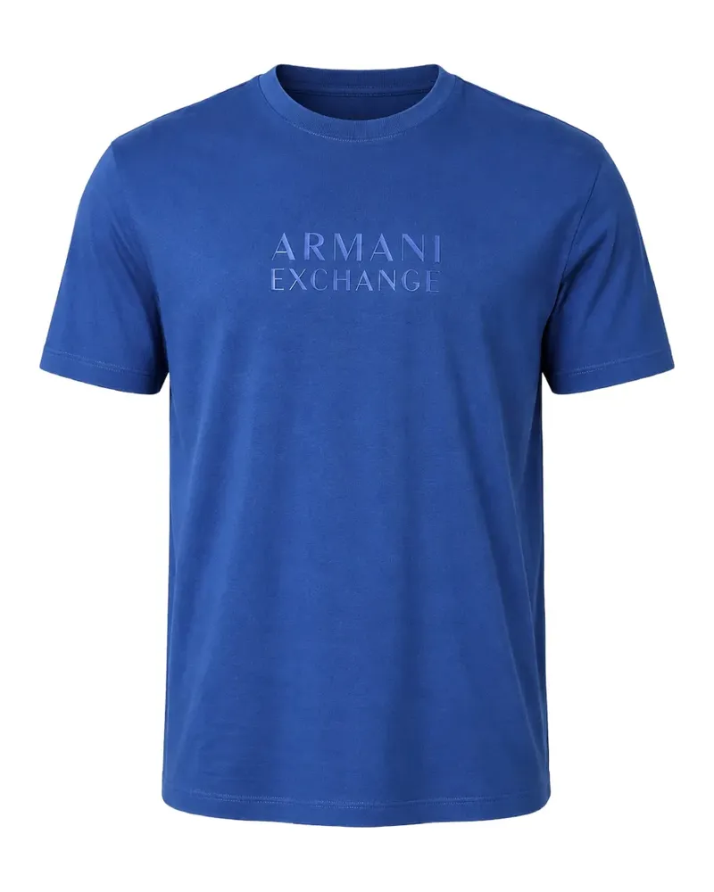 Armani Exchange T-Shirt mit Logo-Print - Blau Blau