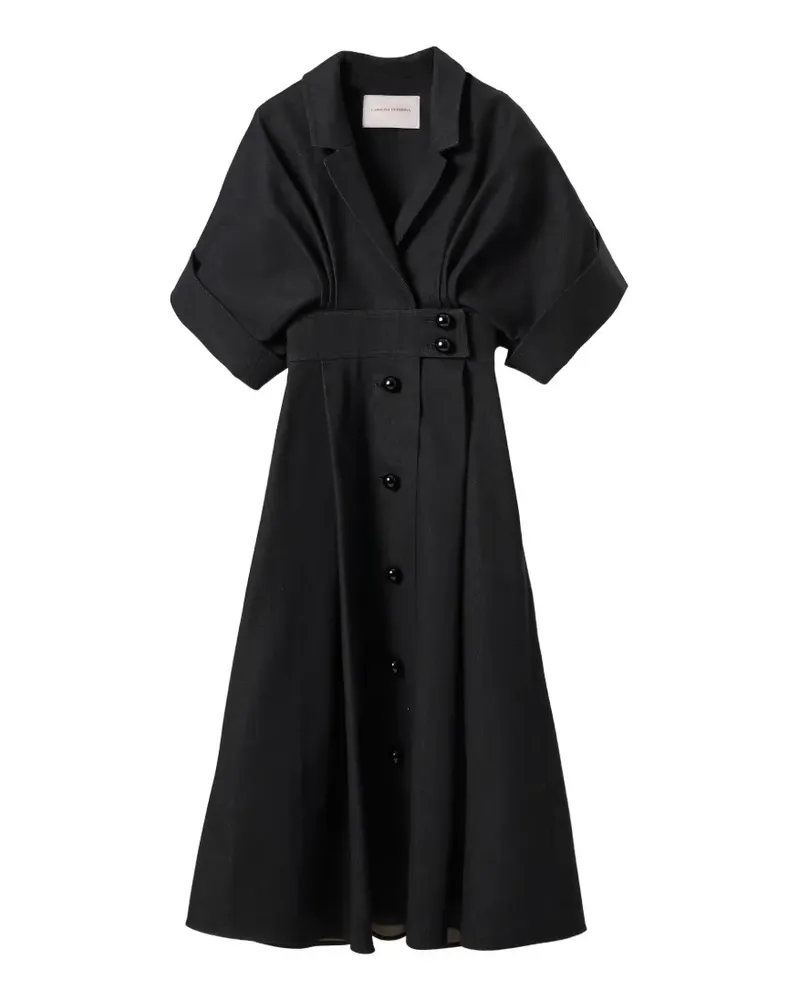 Carolina Herrera New York Midikleid mit Knöpfen - Schwarz Schwarz