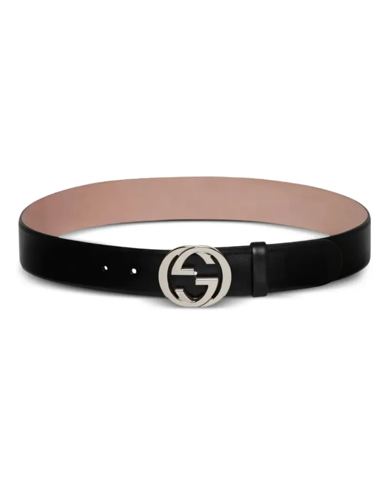 Gucci Interlocking G leather belt - Schwarz Schwarz
