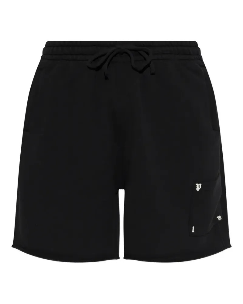 Palm Angels logo-patch drawstring shorts - Schwarz Schwarz