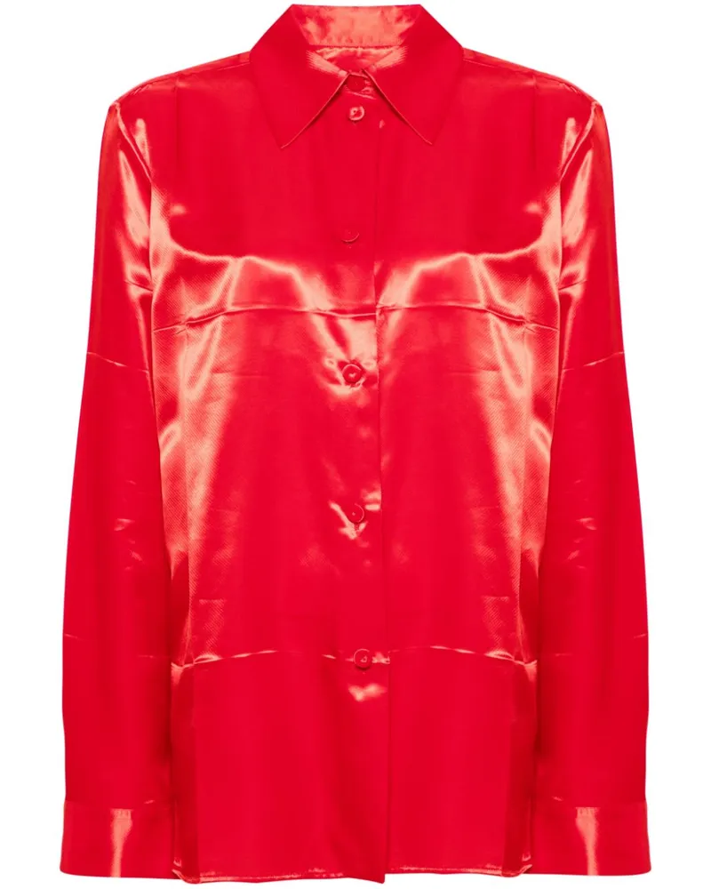 Jil Sander Diagonal Hemd - Rot Rot