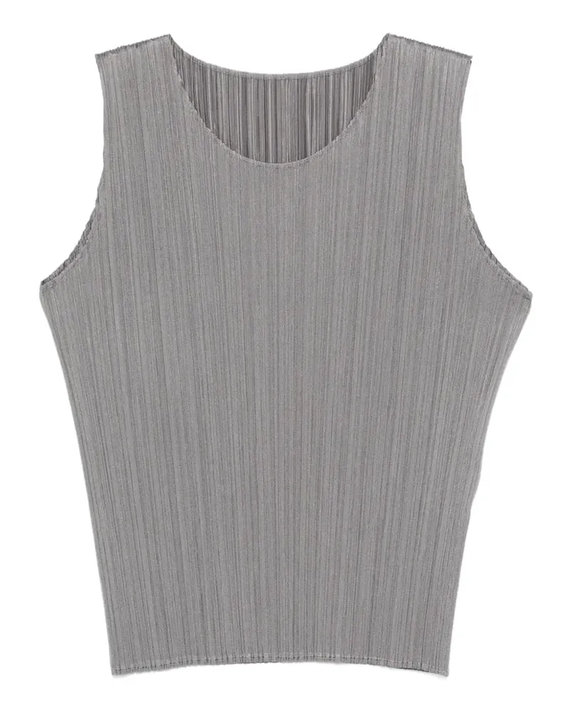 Issey Miyake Plissiertes Tanktop - Grau Grau