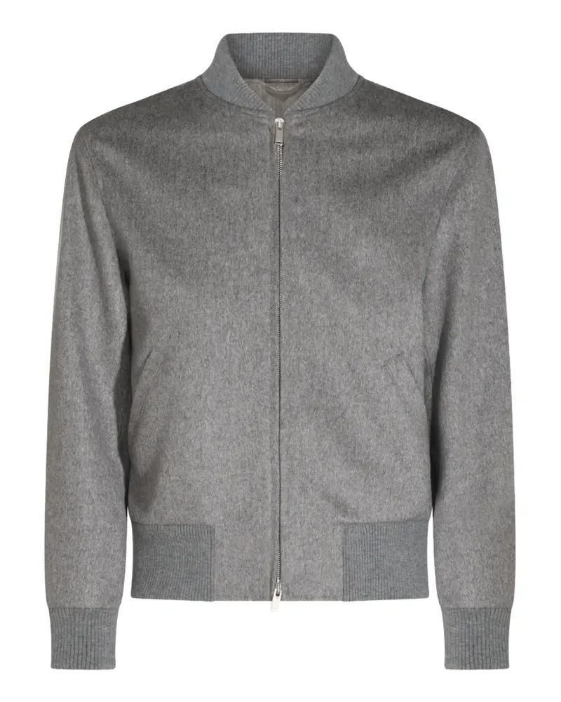 LARDINI Bomberjacke mit gerippten Details - Grau Grau