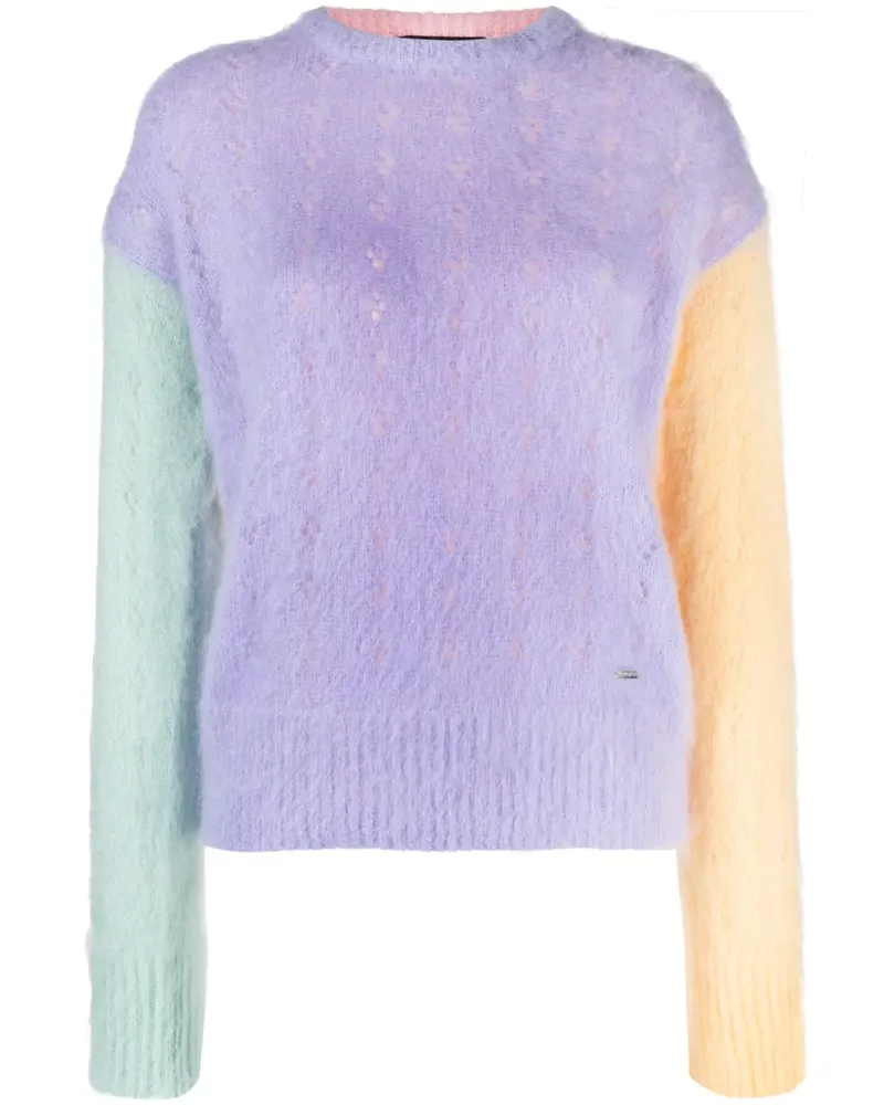 Dsquared2 Pullover mit Zopfmuster - Violett Violett