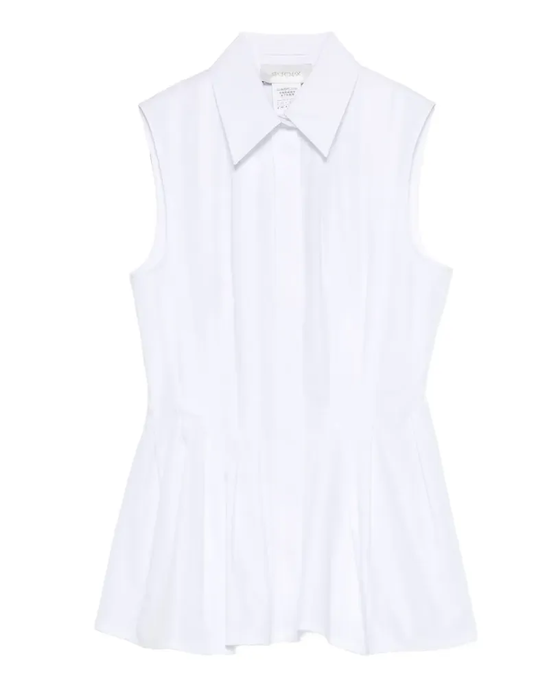 SPORTMAX pleated shirt - Weiß Weiß