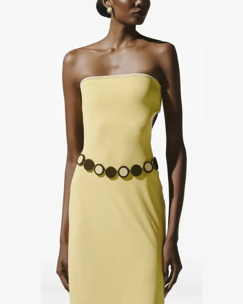Baobab Collection Schulterfreies Mambo Maxikleid mit Cut-Out - Gelb Gelb