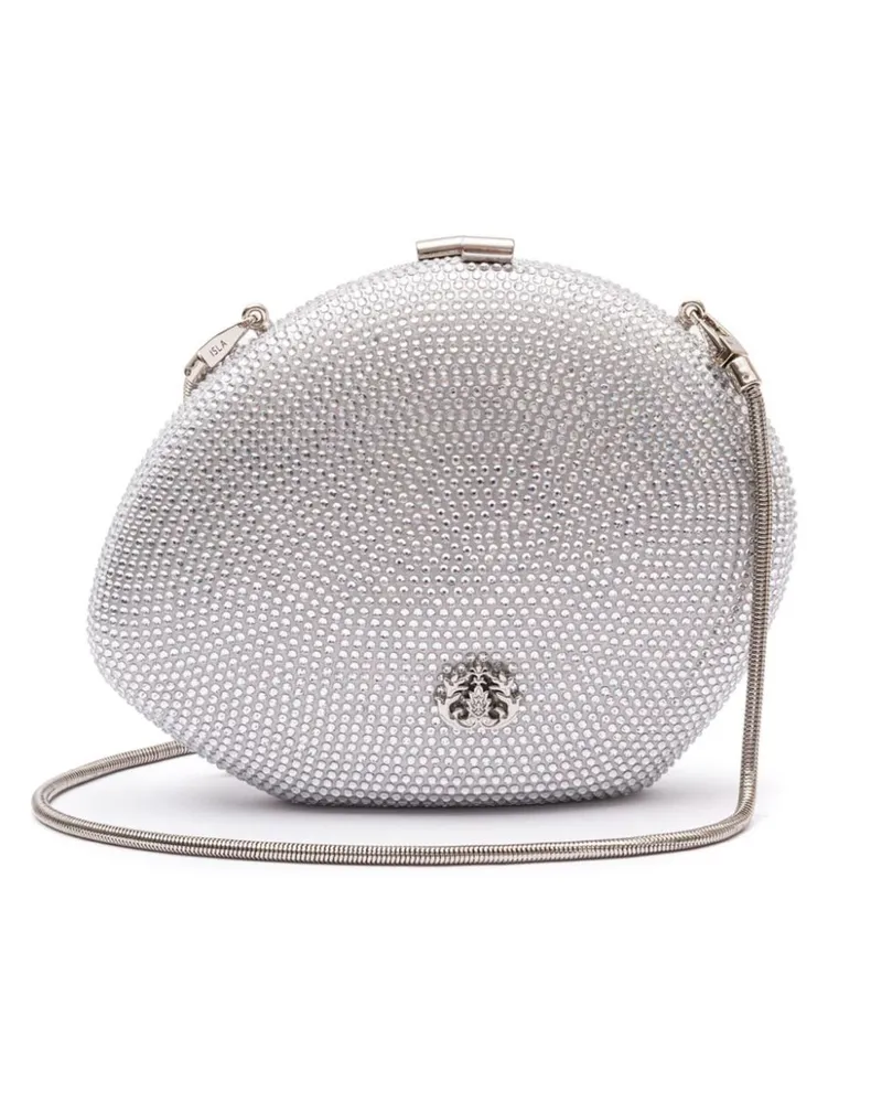 ISLA Clutch mit Kristallverzierung - Silber Silber