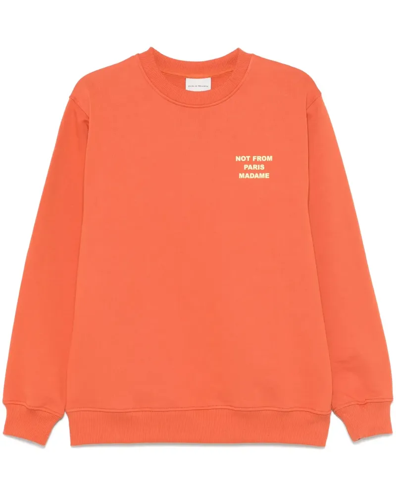 Drôle de Monsieur Sweatshirt mit Slogan - Orange Orange