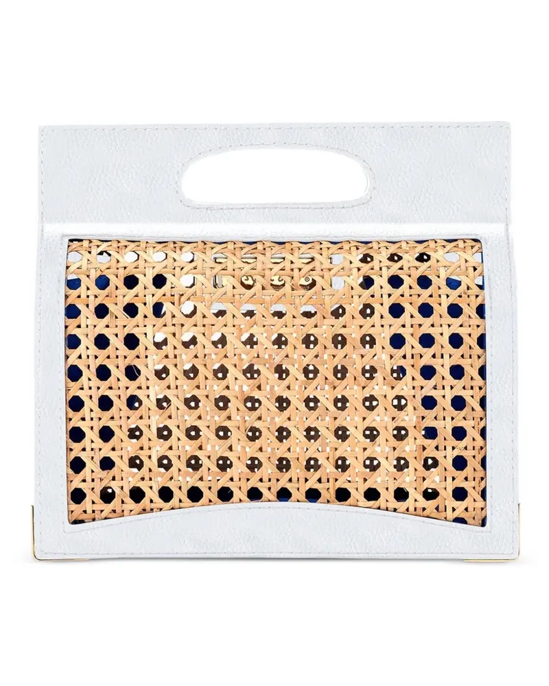 Tyler Ellis Stella Tote Bag aus Korbgeflecht - Weiß Weiß