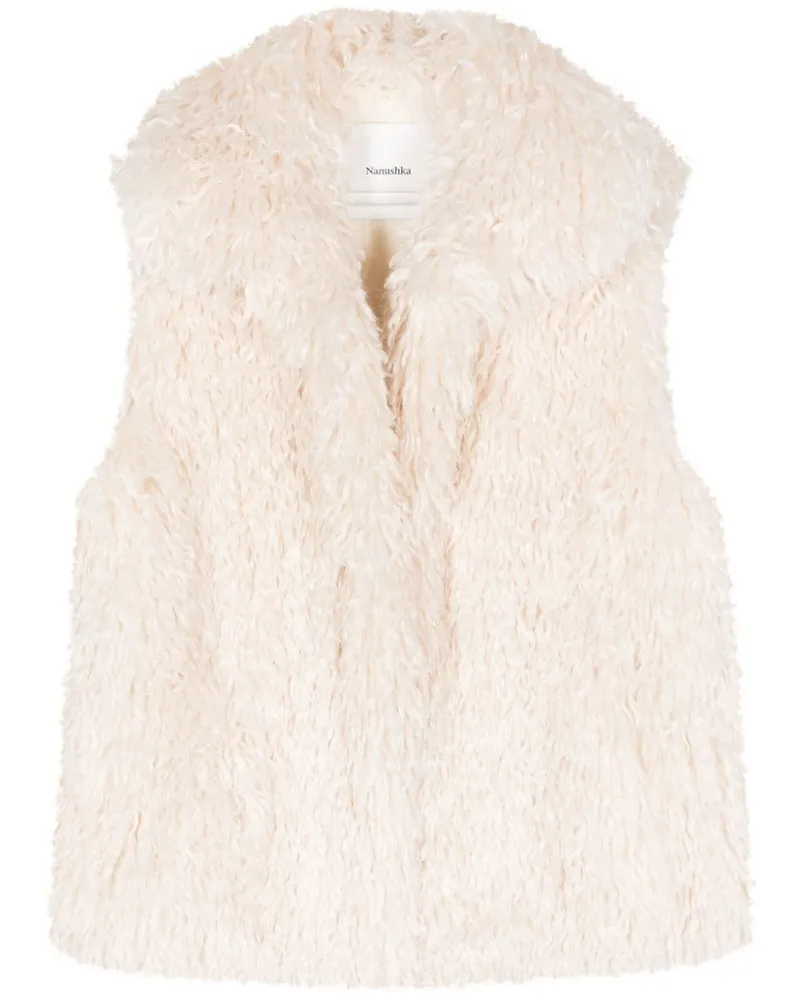 Nanushka Weste aus Faux Fur - Weiß Weiß