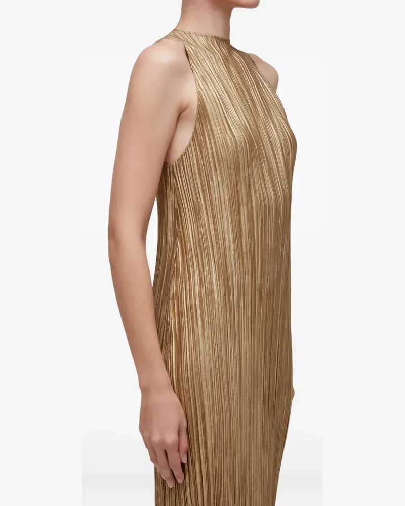 Osklen Plissiertes Maxikleid - Nude Nude