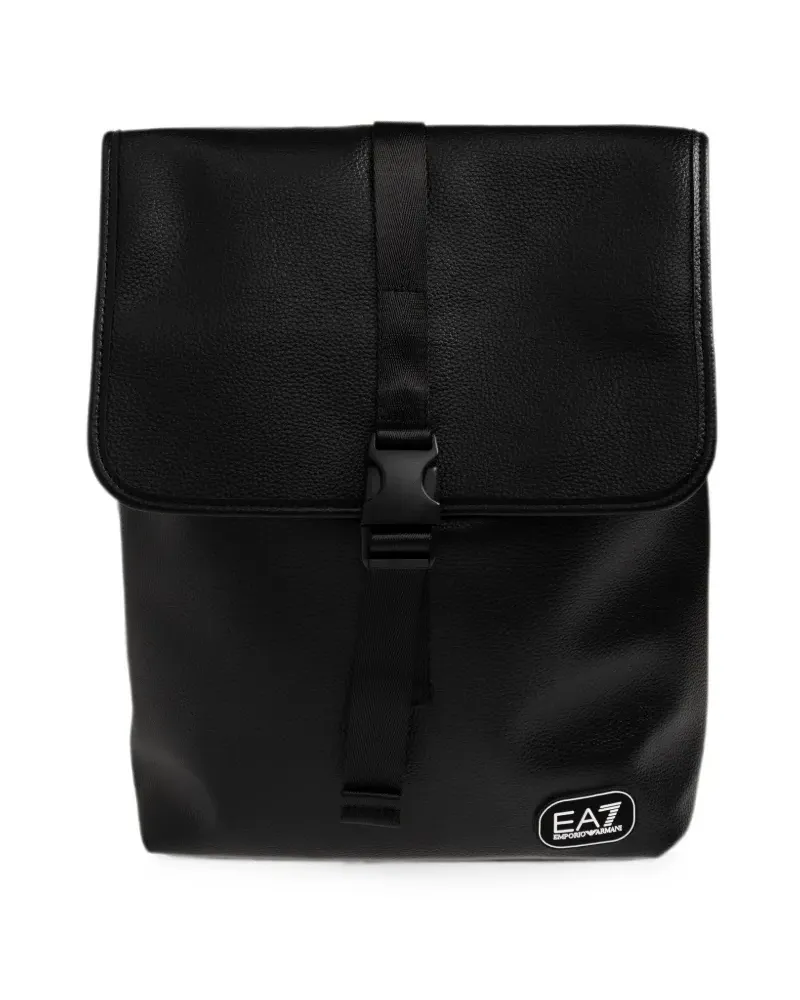 EA7 Rucksack mit Logo und Schnallenverschluss - Schwarz Schwarz