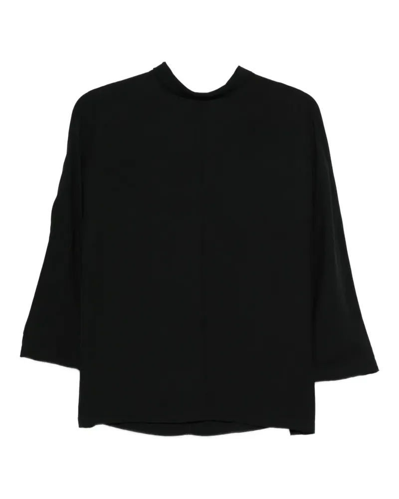 ASPESI Bluse mit Schleifenkragen - Schwarz Schwarz