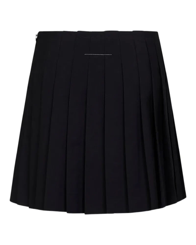 Maison Margiela pleated raw-cut mini skirt - Schwarz Schwarz