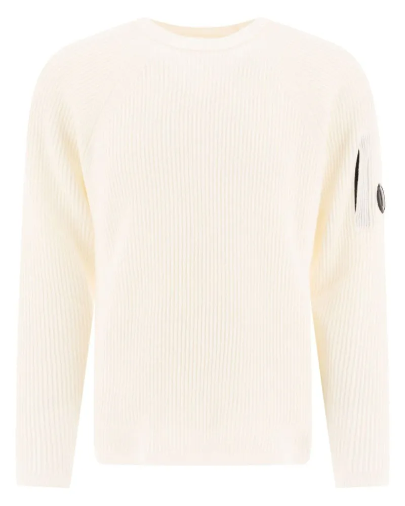 C.P. Company Lens crew-neck Pullover Weiß