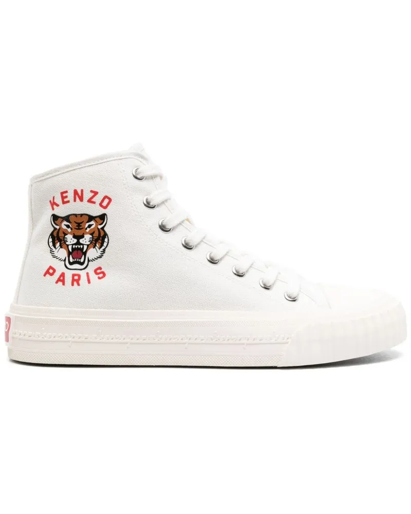 Kenzo Foxy Canvas-Sneakers Weiß