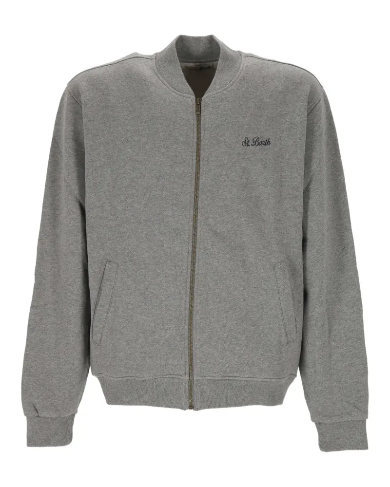 MC2 Saint Barth Jackson Jacke mit Reißverschluss und Logo-Stickerei - Grau Grau