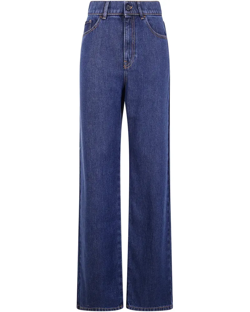 P.A.R.O.S.H. Jeans mit Logo-Patch - Blau Blau