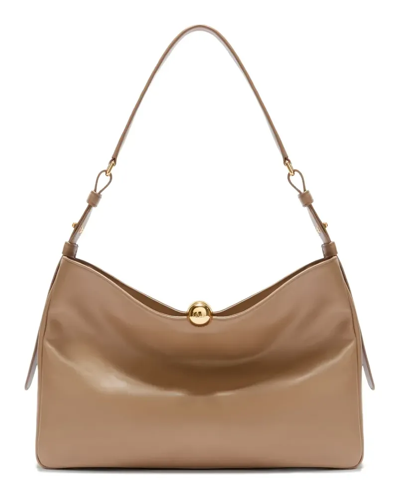 Furla large Sfera Soft leather shoulder bag - Nude Nude