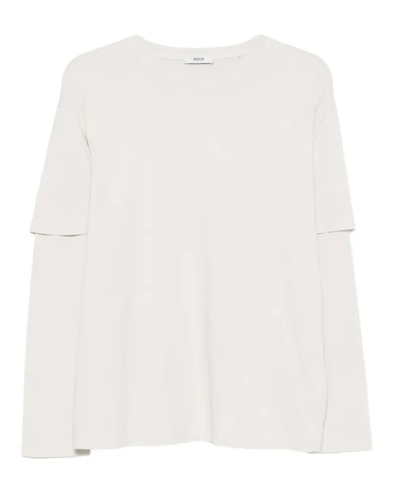 AGOLDE T-Shirt im Layering-Look - Nude Nude