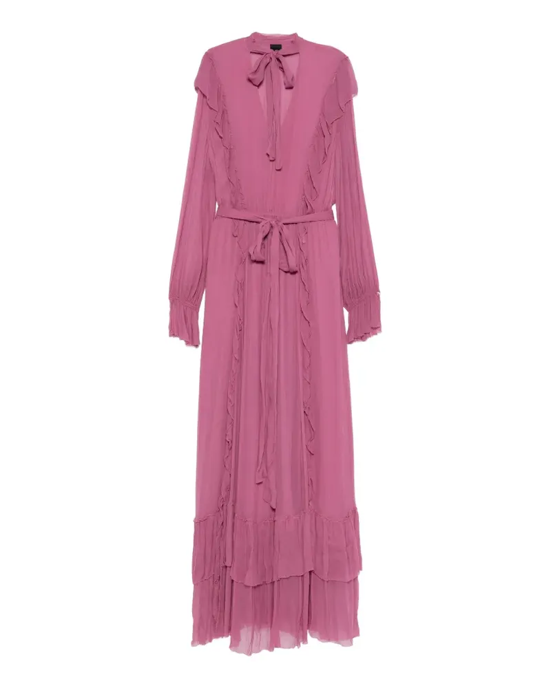 Pinko ruffled-detail maxi dress - Rosa Rosa