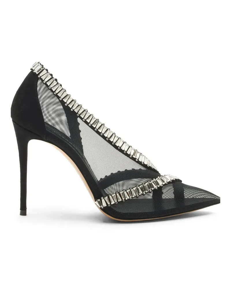 Casadei Julia Heaven Mesh-Pumps mit Strass - Schwarz Schwarz