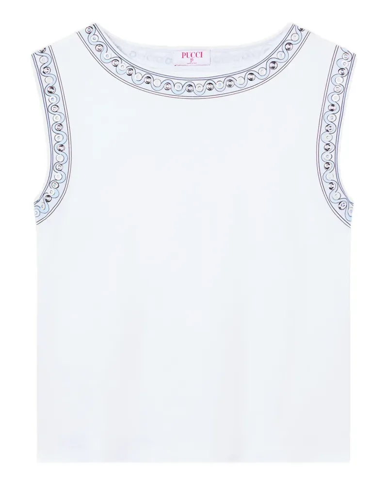 Emilio Pucci T-Shirt mit Metallic-Details - Weiß Weiß