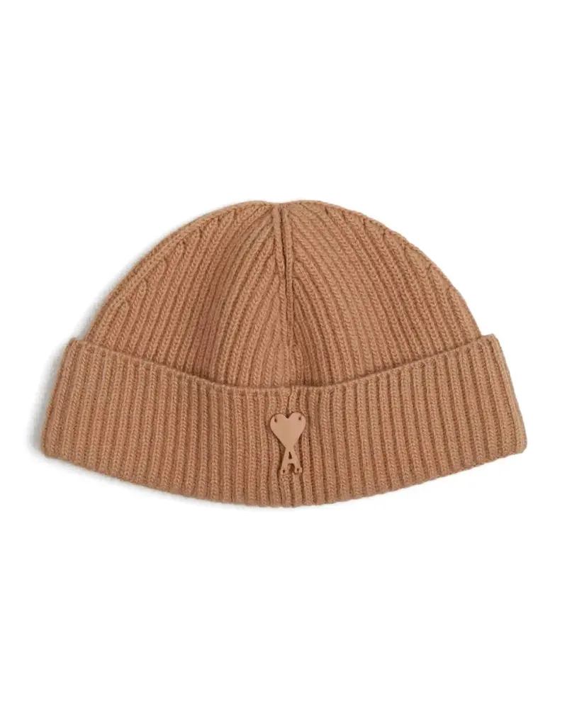 AMI Paris Ami de Coeur beanie hat - Nude Nude