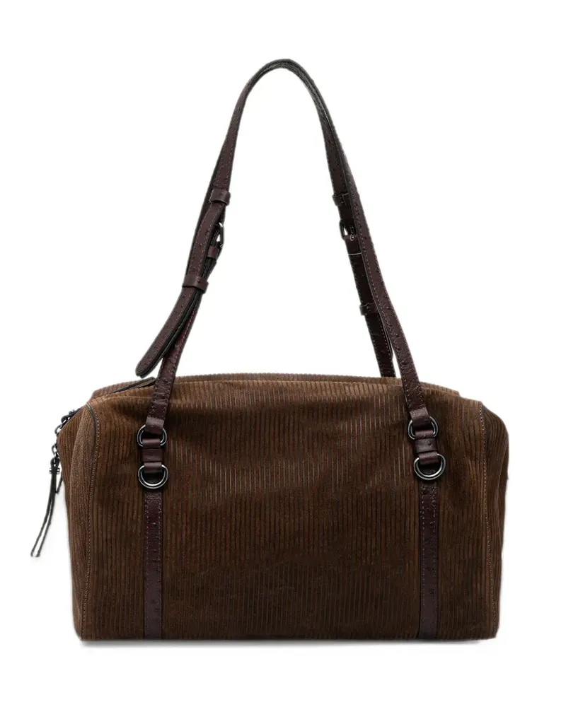 Gianni Chiarini medium Terry corduroy-effect tote bag - Braun Braun