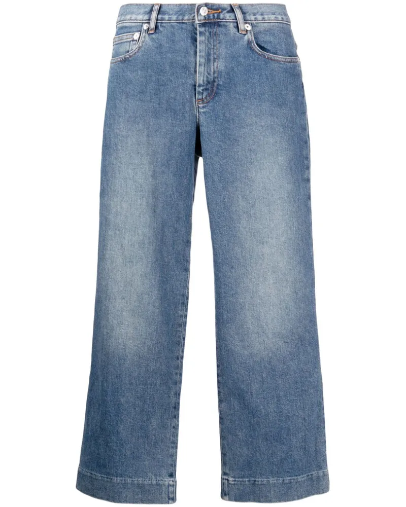 A.P.C. Sailor Cropped-Jeans Blau