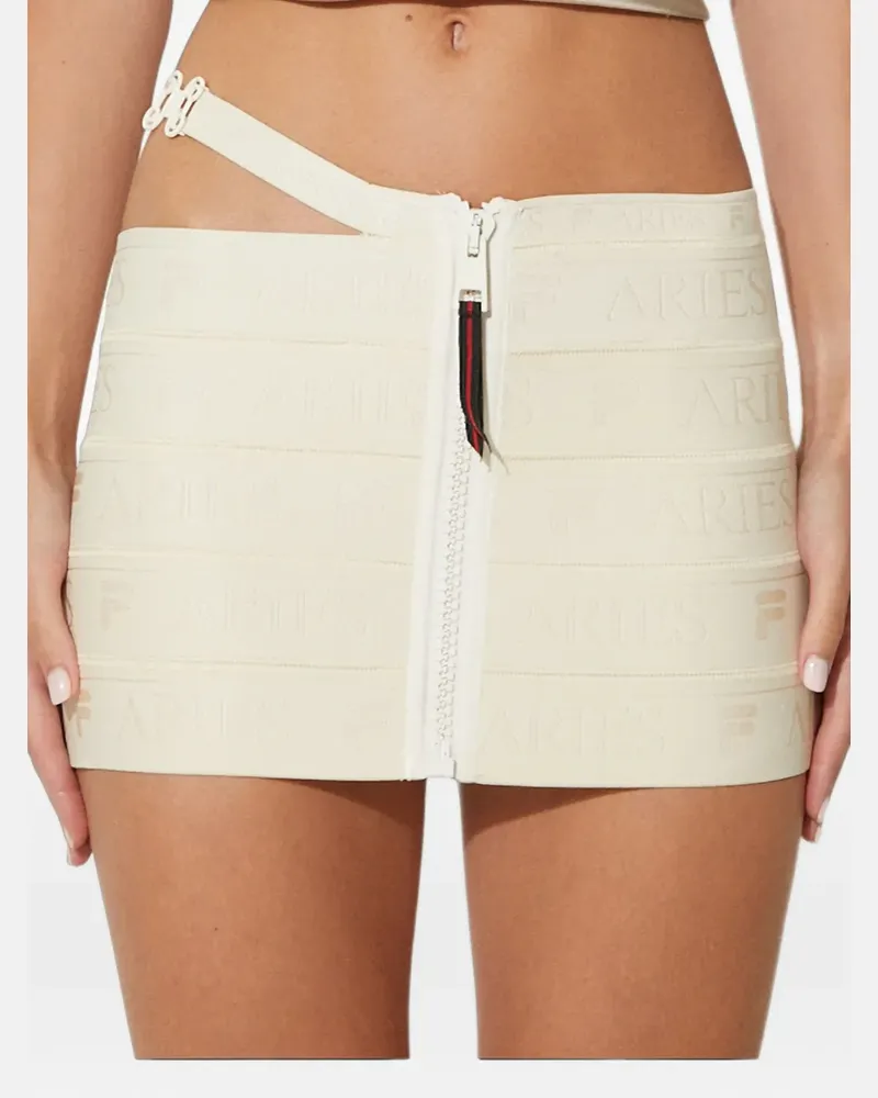 Fila x Aries side-buckle mini skirt - Nude Nude