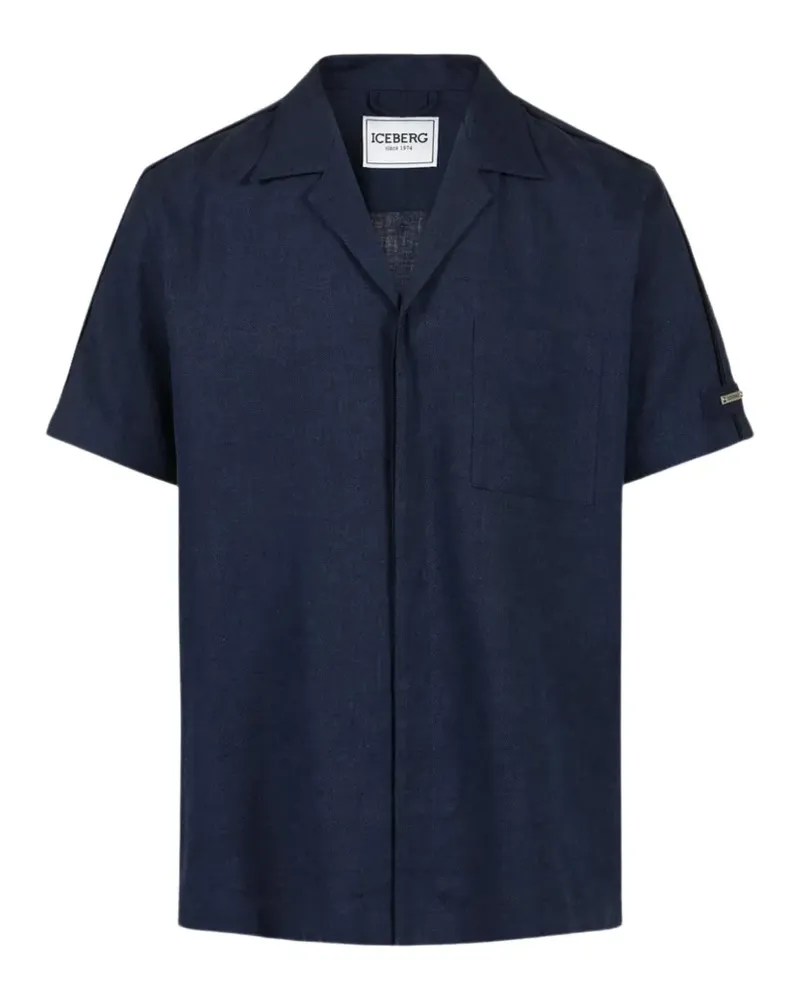 Iceberg V-neck shirt - Blau Blau