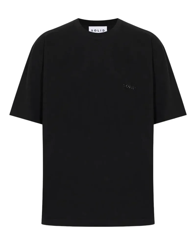 SOLID HOMME T-Shirt mit grafischem Print - Schwarz Schwarz