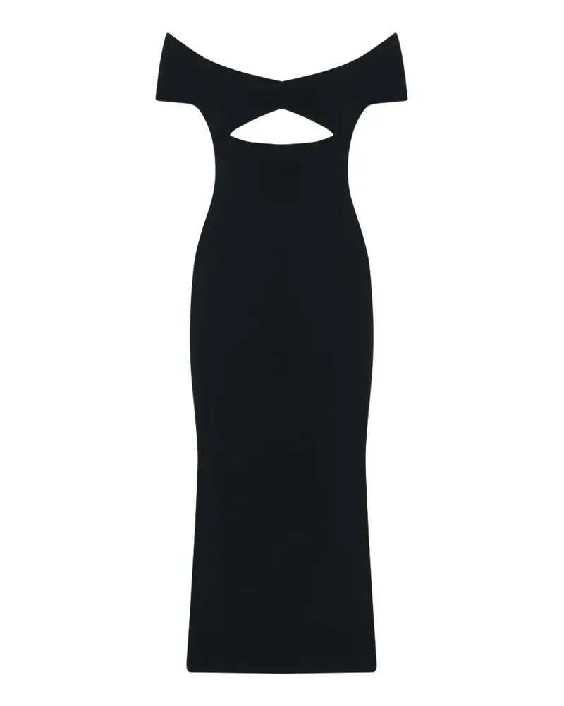 Zeynep Arcay MB cut-out ruched midi dress - Schwarz Schwarz