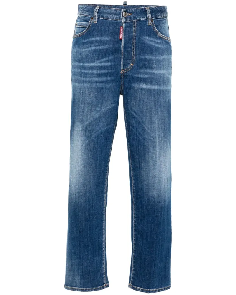 Dsquared2 Halbhohe Slim-Fit-Jeans - Blau Blau