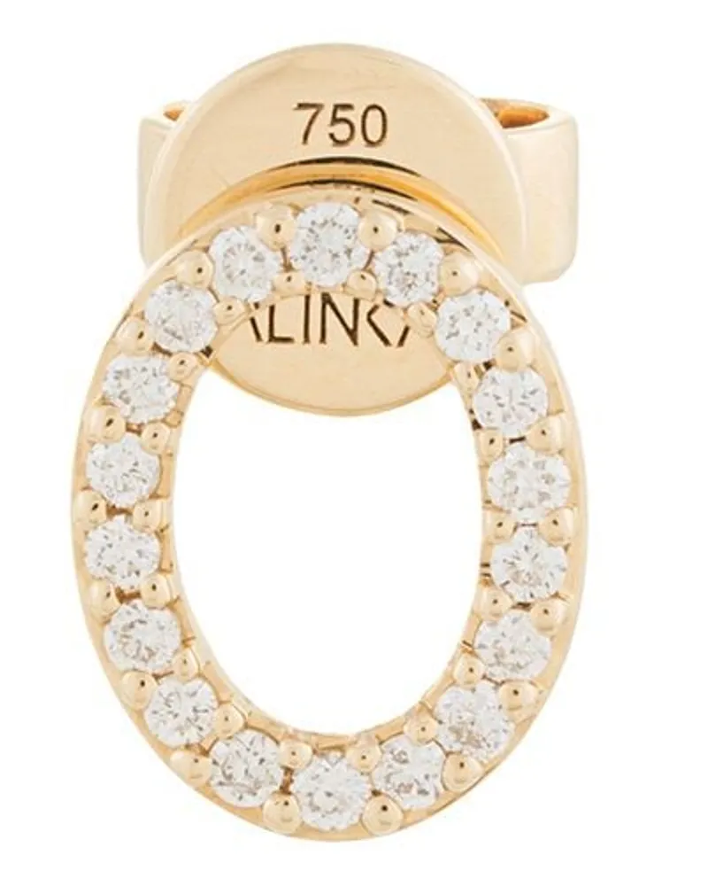 Alinka 18kt 'Cloud' Gelbgoldohrstecker mit Diamanten Gold