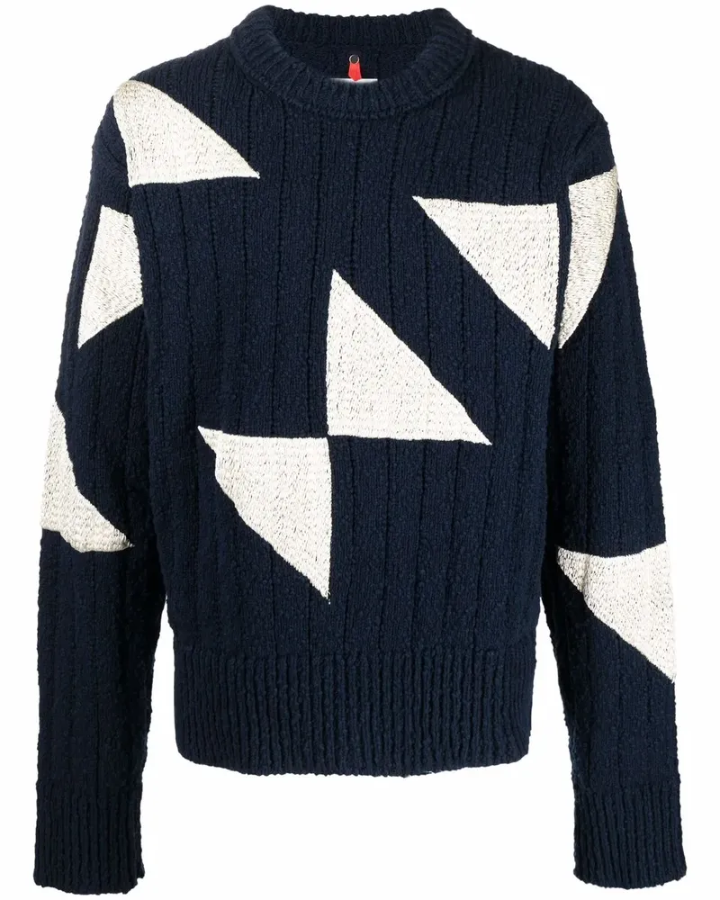 OAMC Pullover mit geometrischem FF-Print - Blau Blau