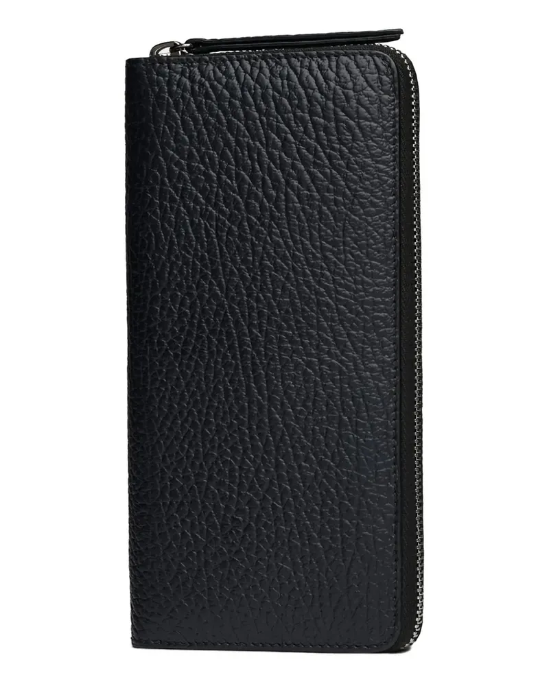 Maison Margiela grained leather zip wallet - Schwarz Schwarz
