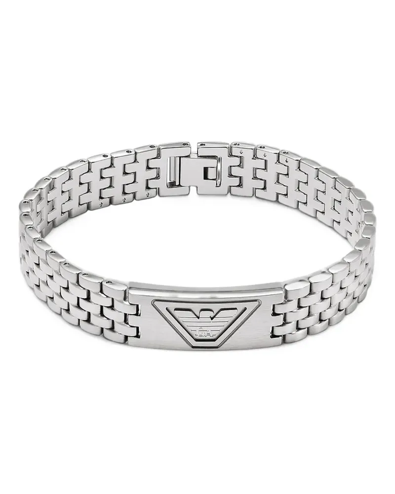 Emporio Armani stainless steel ID bracelet - Silber Silber