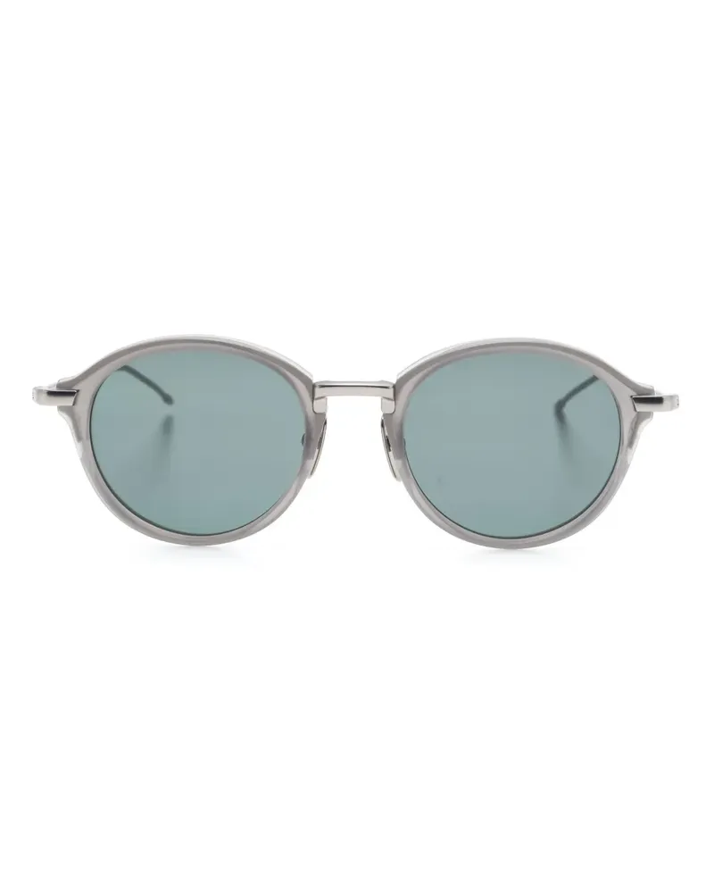 Thom Browne Sonnenbrille mit RWB-Streifen - Silber Silber